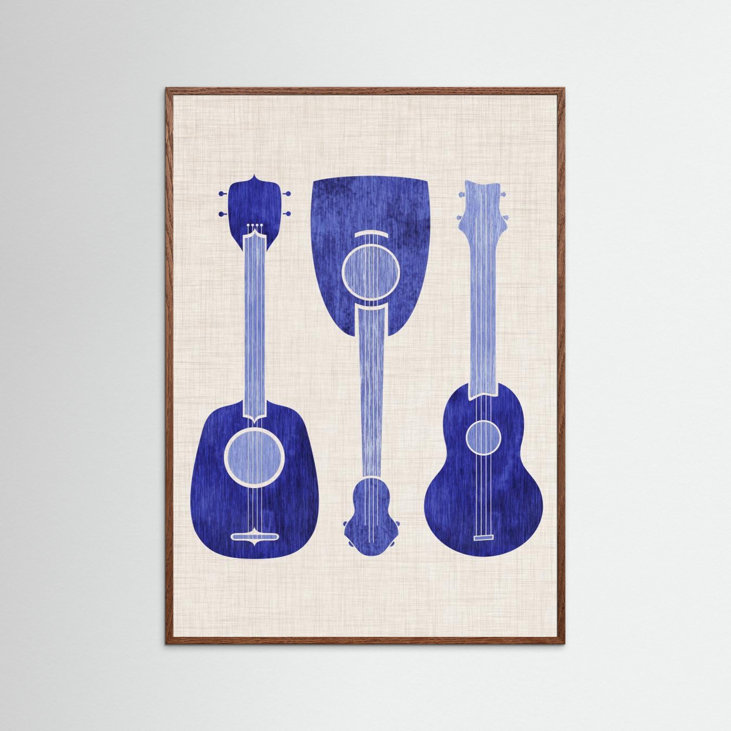 Blue Ukuleles by Kristian Gallagher